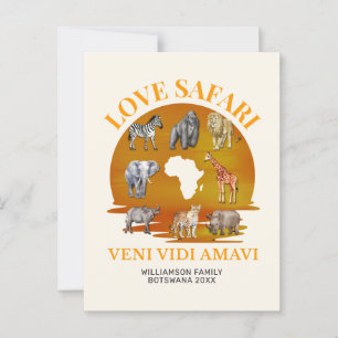 Familiegroep LOVE SAFARI Souvenir Briefkaart