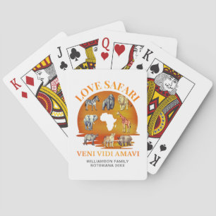 Familiegroep LOVE SAFARI Souvenir Pokerkaarten