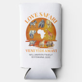 Familiegroep LOVE SAFARI Souvenir Seltzer Blikjeskoeler (Voorkant)