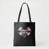 Familiegroommoeder geluk Omi Grandma Flower Tote Bag (Voorkant)