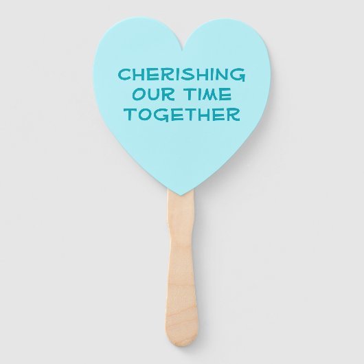 Familiehereniging Moderne Aquamarine Floral Tree Handwaaier (Achterkant)