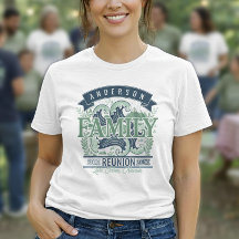 Familieherenigingsthema Mountains Lake T-shirt ID1