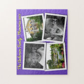 Familieherinneringen 4 x Aangepaste foto's Challen Legpuzzel (Verticaal)