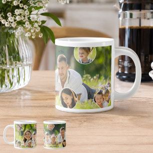 Familieherinneringen Foto Collage Kerstcadeau Grote Koffiekop
