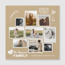 Familieherinneringen Fotocollage Magnetische Kaart
