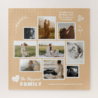 Familieherinneringen Perzik Oranje Fotocollage Legpuzzel