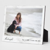 Familiehuisdier Foto Herinnering Aandenken Witte M Fotoplaat (Zijkant)