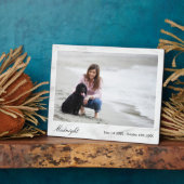 Familiehuisdier Foto Herinnering Aandenken Witte M Fotoplaat (Zijkant)
