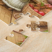 Familiehuizen met Kerstmis Legpuzzel (Zijkant)