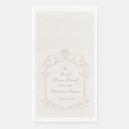 Familiejuweel Rococo Bruidsdiner Brunch Servet (Voorkant)