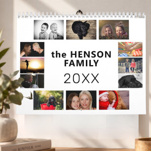 Familiekalender Maandelijkse Foto's Tekst Aandenke Kalender