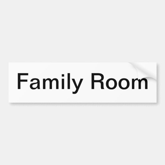 Familiekamer/ Teken Bumpersticker (Voorkant)