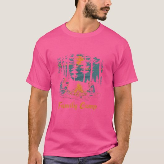 Familiekamp Forest Adventure Campfire T-shirt (Voorkant)