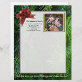 Familiekerstbrief, fotobriefje briefhoofd (Voorkant / Achterkant)