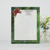 Familiekerstbrief, persoonlijk briefhoofd (Staand voorkant)