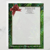 Familiekerstbrief, persoonlijk briefhoofd (Voorkant / Achterkant)