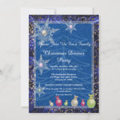 Familiekerstfeest Witte Boom Ice Snowflakes Kaart (Voorkant)