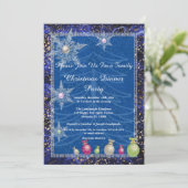 Familiekerstfeest Witte Boom Ice Snowflakes Kaart (Staand voorkant)