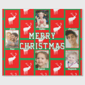 Familiekerstfoto Cadeaupapier (Vlak)