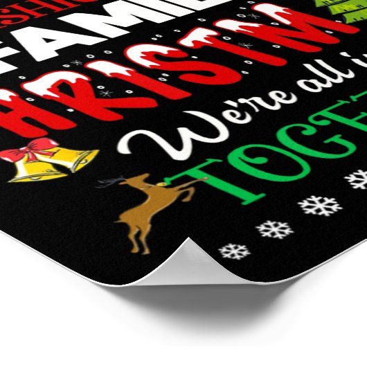 Familiekerstmis die we allemaal samen hebben. poster (Hoek)