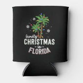 Familiekerstmis in Florida Palm Trees-strand Blikjeskoeler (Voorkant)