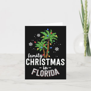 Familiekerstmis in Florida Palm Trees-strand Kaart