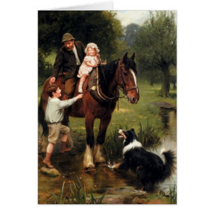 familiekinderen collie paard