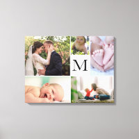 Familiekleuren monogram Foto collage galerij