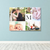 Familiekleurenfoto's mozaïekgalerij canvas afdruk (Insitu (Houten vloer))