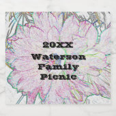 Familiekoppen van picknick Artistic Line Drager Fl Bier Etiket (Enkel label)