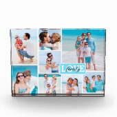 Familielacht Foto Collage Beach Blue (Voorkant)