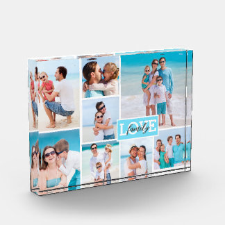 Familielacht Foto Collage Beach Blue
