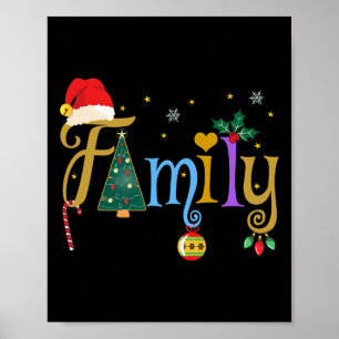 Familielagen kerststijl Liefde Mijn familie Chri Poster