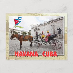 Familieleden in kostuum, Havana, Cuba Briefkaart