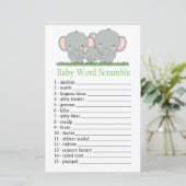 Familielefante Baby word scramble game (Staand voorkant)