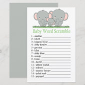 Familielefante Baby word scramble game (Voorkant / Achterkant)