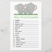 Familielefante Baby word scramble game (Voorkant)