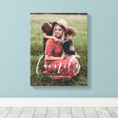 Familielegant calligrafie bekleedfoto canvas afdruk (Insitu (Houten vloer))