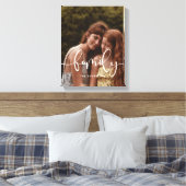 Familielegant calligrafie bekleedfoto canvas afdruk (Insitu (Slaapkamer))