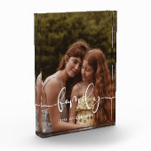 Familielegante calligrafische bekleding fotoblokken (Links)