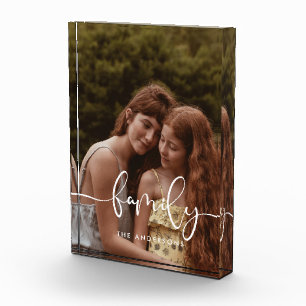 Familielegante calligrafische bekleding fotoblokken