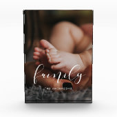 Familielegante calligrafische bekleding fotoblokken (Voorkant)