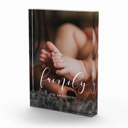 Familielegante calligrafische bekleding fotoblokken (Rechts)