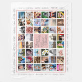 familieliefde | Fotocollage Aangepaste aandenken Fleece Deken (Voorkant)