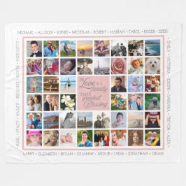 familieliefde | Fotocollage Aangepaste aandenken Fleece Deken