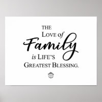 Familieliefde is het grootste versleten Poster van
