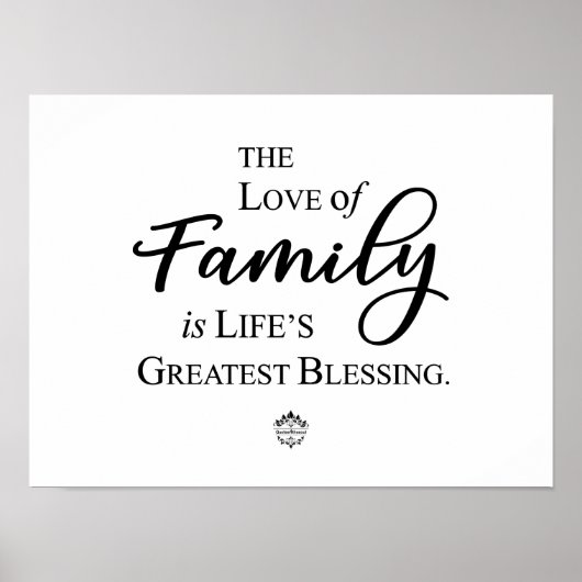 Familieliefde is het grootste versleten Poster van (Voorkant)