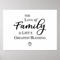 Familieliefde is het grootste versleten Poster van