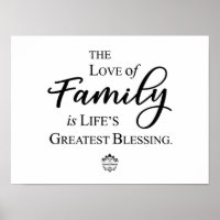 Familieliefde is het grootste versleten Poster van