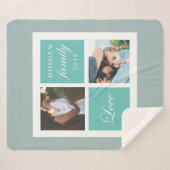 Familieliefde script foto sherpa blanket deken (Voorkant (horizontaal))